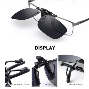 MERRYS DESIGN Clip On Glasses Frame Clips Day Night Vision Clip Glasses UV400 Polarized Fishing Driving Sunglasses P0088