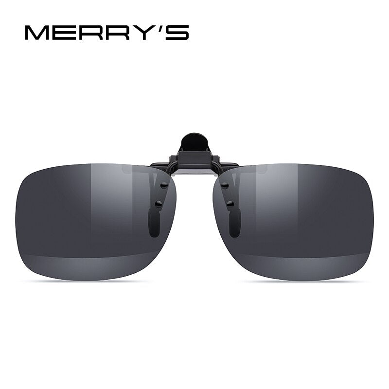 MERRYS DESIGN Clip On Glasses Frame Clips Day Night Vision Clip Glasses UV400 Polarized Fishing Driving Sunglasses P0088