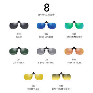 MERRYS DESIGN Clip On Glasses Frame Clips Day Night Vision Clip Glasses UV400 Polarized Fishing Driving Sunglasses P0088
