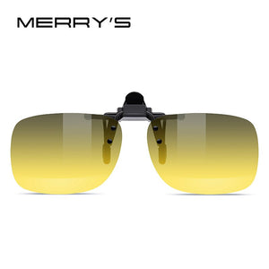 MERRYS DESIGN Clip On Glasses Frame Clips Day Night Vision Clip Glasses UV400 Polarized Fishing Driving Sunglasses P0088
