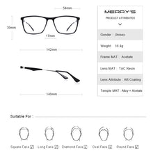 Carica l&#39;immagine nel visualizzatore di Gallery, MERRYS DESIGN Square Glasses Frame For Men Women Myopia Prescription Optical Eyewear S2212