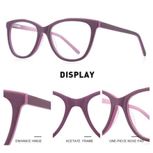 Load image into Gallery viewer, MERRYS DESIGN Girl Blue Ray Light Blocking Acetate Glasses Frames Kids Cat Eye Eyewear Children Optical Eyeglasses S7806FLG