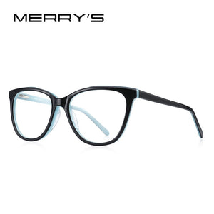 MERRYS DESIGN Girl Blue Ray Light Blocking Acetate Glasses Frames Kids Cat Eye Eyewear Children Optical Eyeglasses S7806FLG