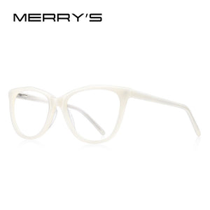 MERRYS DESIGN Girl Blue Ray Light Blocking Acetate Glasses Frames Kids Cat Eye Eyewear Children Optical Eyeglasses S7806FLG