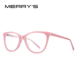 MERRYS DESIGN Girl Blue Ray Light Blocking Acetate Glasses Frames Kids Cat Eye Eyewear Children Optical Eyeglasses S7806FLG