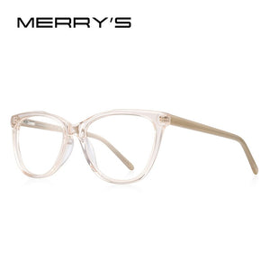 MERRYS DESIGN Girl Blue Ray Light Blocking Acetate Glasses Frames Kids Cat Eye Eyewear Children Optical Eyeglasses S7806FLG
