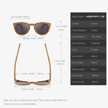 Load image into Gallery viewer, MERRYS DESIGN HAND MADE Wooden Sunglasses Men/Women Retro Polarized Sun Glasses 100% UV Protection S5268