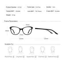 Carica l&#39;immagine nel visualizzatore di Gallery, MERRYS DESIGN Kids Anti Blue Ray Light Blocking Glasses Cat Eye Girls Eyewear Frame Acetate Glasses Frames S7785FLG