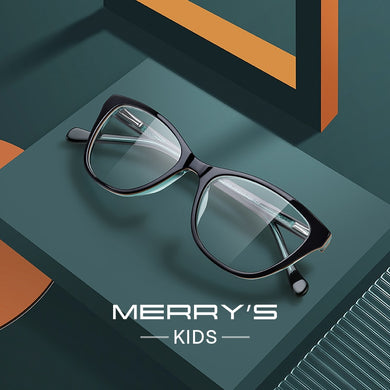 MERRYS DESIGN Kids Anti Blue Ray Light Blocking Glasses For Girls Computer Glasses Cat Eye Acetate Glasses Frames S7790FLG