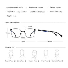 Load image into Gallery viewer, MERRYS DESIGN  Glasses Frame For Men Women Titanium Alloy Square Frames Myopia Prescription Eyeglasses S2154