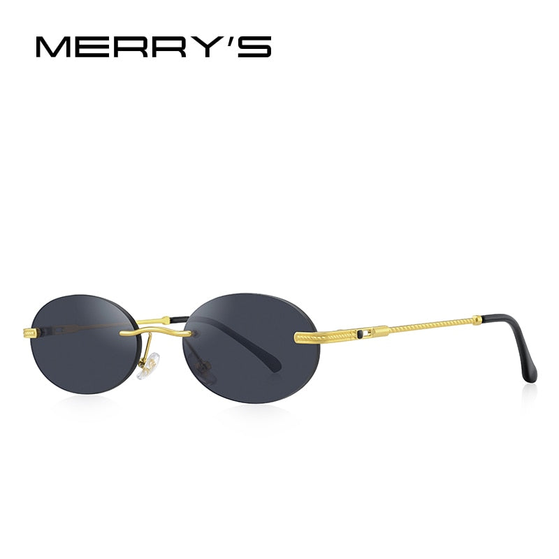 MERRYS DESIGN  Rimless Sunglasses For Men Women Oval Shades Trending Gradient Sun glasses UV400 Protection S8451