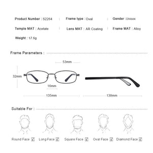 MERRYS DESIGN MEN/Women Alloy Glasses Frame Myopia Prescription Eyeglasses Optical Frame S2264