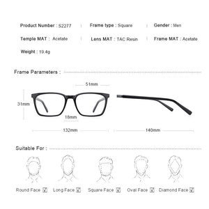MERRYS DESIGN Men Acetate Glasses Frame Square Glasses  Prescription Glasses Frames Optical Eyewear S2277