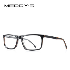 MERRYS DESIGN Men Acetate Glasses Frame Square Optics Frame  Prescription Glasses Frames Optical Eyewear S2942
