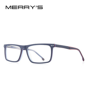 MERRYS DESIGN Men Acetate Glasses Frame Square Optics Frame  Prescription Glasses Frames Optical Eyewear S2942