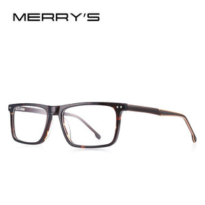 MERRYS DESIGN Men Acetate Glasses Frame Square Optics Frame  Prescription Glasses Frames Optical Eyewear S2942