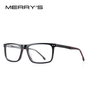 MERRYS DESIGN Men Acetate Glasses Frame Square Optics Frame  Prescription Glasses Frames Optical Eyewear S2942