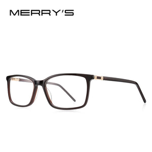 MERRYS DESIGN Men Acetate Glasses Frames Classic Square Optics Frame  Prescription Glasses Frames Optical Eyewear S2038