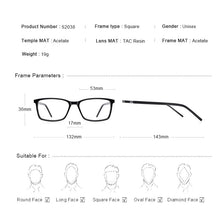 Load image into Gallery viewer, MERRYS DESIGN Men Acetate Glasses Frames Classic Square Optics Frame  Prescription Glasses Frames Optical Eyewear S2038