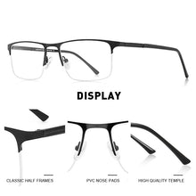 Carica l&#39;immagine nel visualizzatore di Gallery, MERRYS DESIGN Men Alloy Glasses Frame Men Square Half Optical Ultralight Myopia Hyperopia Prescription Eyeglasses S2102