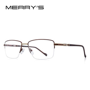 MERRYS DESIGN Men Alloy Optical Glasses Frame Myopia Prescription Eyeglasses Half Optical Frame Business Style S2208