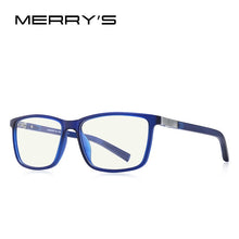 Load image into Gallery viewer, MERRYS DESIGN Men Anti Blue Ray Light Blocking Glasses For Computer Men Square Eyewear Silicone Temple S2518FLG