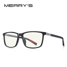 Load image into Gallery viewer, MERRYS DESIGN Men Anti Blue Ray Light Blocking Glasses For Computer Men Square Eyewear Silicone Temple S2518FLG