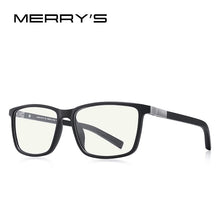 Load image into Gallery viewer, MERRYS DESIGN Men Anti Blue Ray Light Blocking Glasses For Computer Men Square Eyewear Silicone Temple S2518FLG