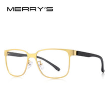Load image into Gallery viewer, MERRYS DESIGN Men Business Style Alloy Glasses Frame Male Square Ultralight Eye Myopia Prescription Eyeglasses TR90 Legs S2104