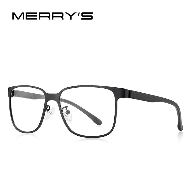 MERRYS DESIGN Men Business Style Alloy Glasses Frame Male Square Ultralight Eye Myopia Prescription Eyeglasses TR90 Legs S2104