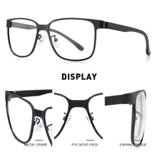 Load image into Gallery viewer, MERRYS DESIGN Men Business Style Alloy Glasses Frame Male Square Ultralight Eye Myopia Prescription Eyeglasses TR90 Legs S2104