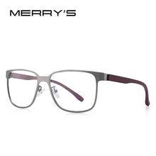 Load image into Gallery viewer, MERRYS DESIGN Men Business Style Alloy Glasses Frame Male Square Ultralight Eye Myopia Prescription Eyeglasses TR90 Legs S2104