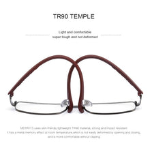 Load image into Gallery viewer, MERRYS DESIGN Men Business style Square Glasses Frame Male Myopia Prescription Eyeglasses TR90 Frame Titanium Alloy Legs S2105