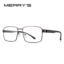 Load image into Gallery viewer, MERRYS DESIGN Men Business style Square Glasses Frame Male Myopia Prescription Eyeglasses TR90 Frame Titanium Alloy Legs S2105