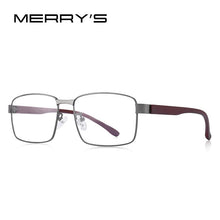 Load image into Gallery viewer, MERRYS DESIGN Men Business style Square Glasses Frame Male Myopia Prescription Eyeglasses TR90 Frame Titanium Alloy Legs S2105