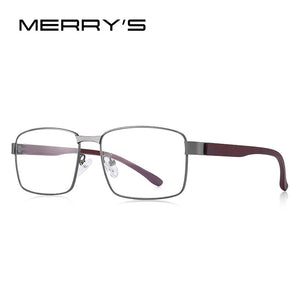 MERRYS DESIGN Men Business style Square Glasses Frame Male Myopia Prescription Eyeglasses TR90 Frame Titanium Alloy Legs S2105