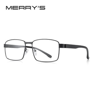 MERRYS DESIGN Men Business style Square Glasses Frame Male Myopia Prescription Eyeglasses TR90 Frame Titanium Alloy Legs S2105
