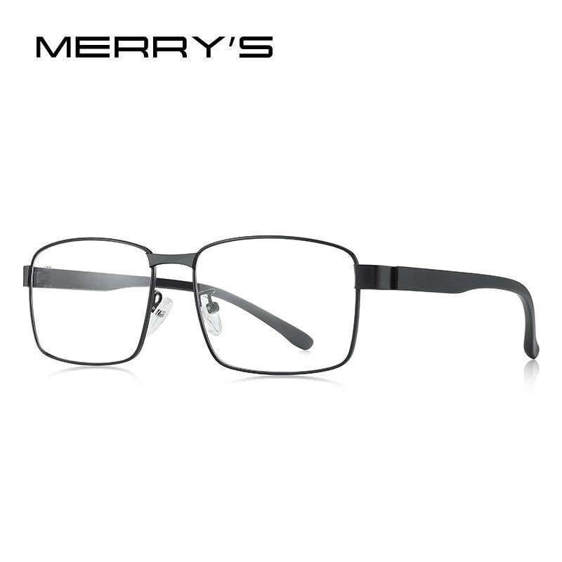 MERRYS DESIGN Men Business style Square Glasses Frame Male Myopia Prescription Eyeglasses TR90 Frame Titanium Alloy Legs S2105