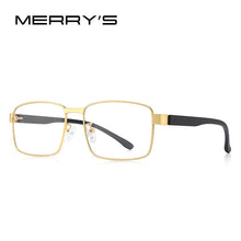 Load image into Gallery viewer, MERRYS DESIGN Men Business style Square Glasses Frame Male Myopia Prescription Eyeglasses TR90 Frame Titanium Alloy Legs S2105