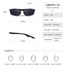 Load image into Gallery viewer, MERRYS DESIGN Men Classic Aluminum Alloy Sunglasses HD Polarized Sunglasses For Driving Outdoor Sports UV400 Protection S8530