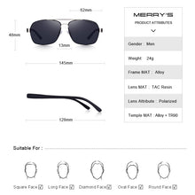 Load image into Gallery viewer, MERRYS DESIGN Men Classic HD Polarize Sunglasses For Men Driving  Shades TR90 Legs UV400 Protection S8501