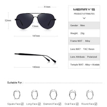 Load image into Gallery viewer, MERRYS DESIGN Men Classic HD Polarized Sunglasses Pilot Sunglasses For Men Male Eyewear UV400 Protection S8309