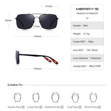 Load image into Gallery viewer, MERRYS DESIGN Men Classic  Brand Sunglasses HD Polarized Sun glasses For Driving TR90 Legs UV400 Protection S8181