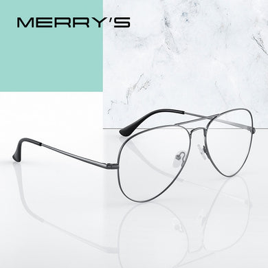 MERRYS DESIGN Men Classic Pilot Glasses Frame Women Myopia Prescription Glasses Frames Optical Eyewear S2489