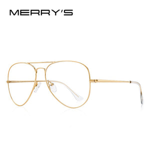 MERRYS DESIGN Men Classic Pilot Glasses Frame Women Myopia Prescription Glasses Frames Optical Eyewear S2489