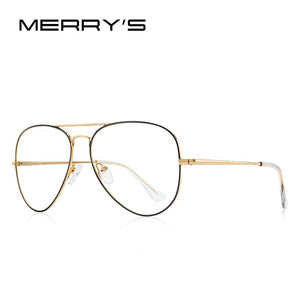 MERRYS DESIGN Men Classic Pilot Glasses Frame Women Myopia Prescription Glasses Frames Optical Eyewear S2489