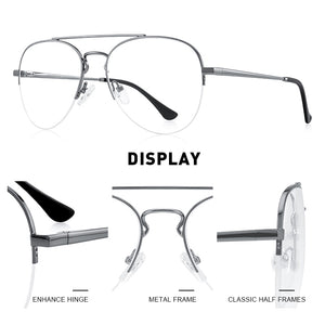 MERRYS DESIGN Men Classic Pilot Half Glasses Frame Women Myopia Prescription Glasses Frames Optical Eyewear S2412