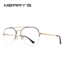 Load image into Gallery viewer, MERRYS DESIGN Men Classic Pilot Half Glasses Frame Women Myopia Prescription Glasses Frames Optical Eyewear S2412