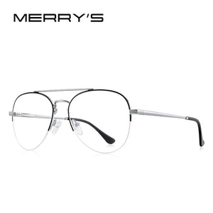 MERRYS DESIGN Men Classic Pilot Half Glasses Frame Women Myopia Prescription Glasses Frames Optical Eyewear S2412
