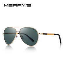 Load image into Gallery viewer, MERRYS DESIGN Men Classic Pilot Polarized Sunglasses Aluminium Magnesium Legs UV400 Protection S8158